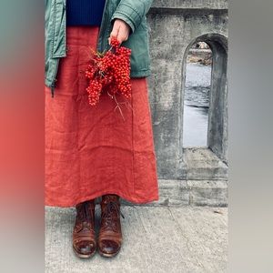 Conscious Clothing linen midi skirt